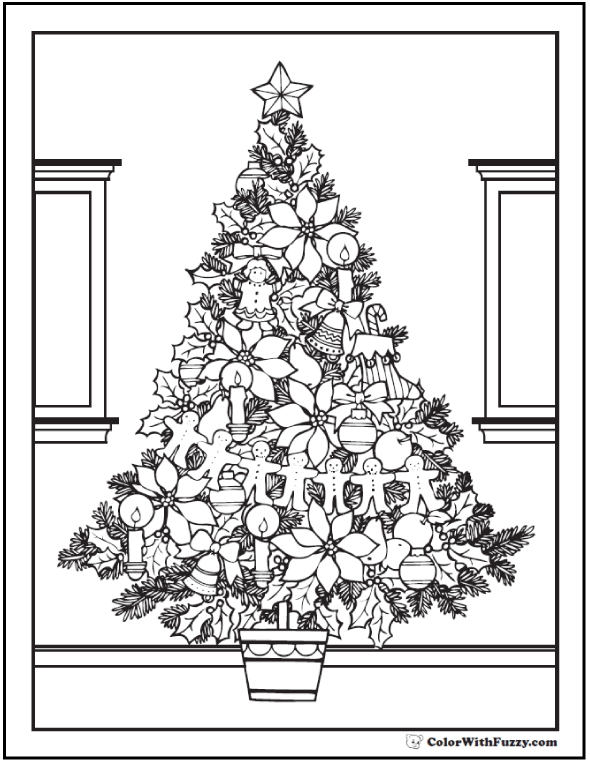 xmas coloring pages for adults - photo #43