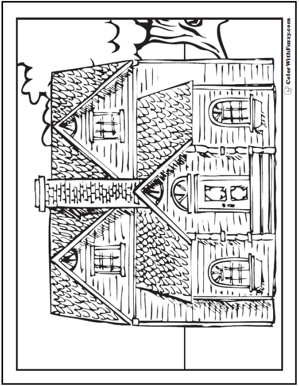 old building coloring pages - photo #3
