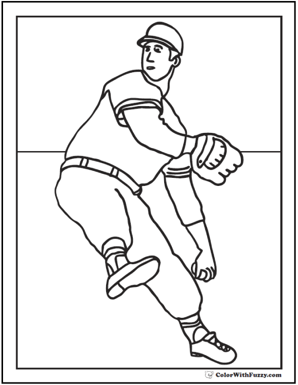 babe ruth baseball coloring pages for kids - photo #44