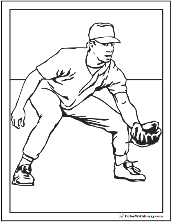Baseball Coloring Pages Customize And Print PDF