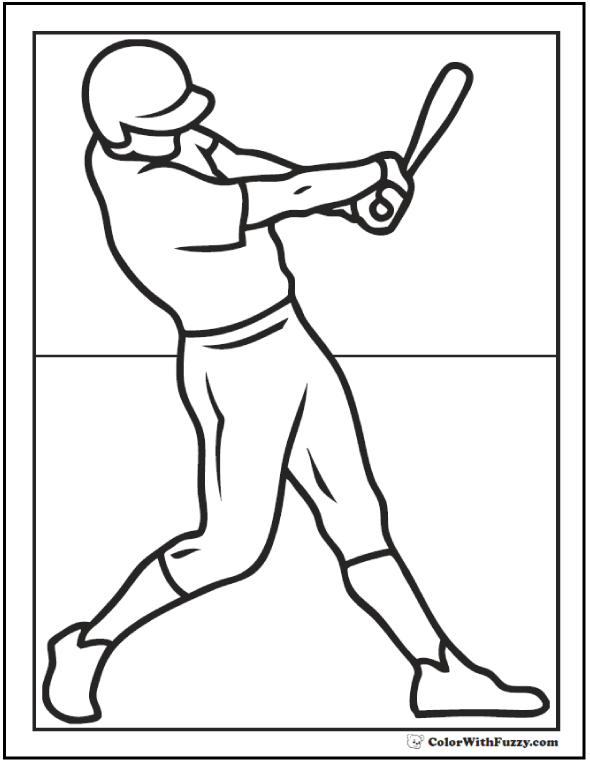 Baseball Coloring Pages: Customize And Print PDF