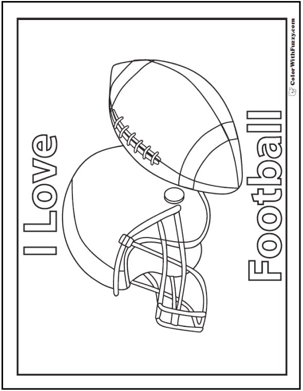 Football Coloring Pages Customize And Print PDF