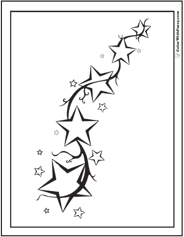60 Star Coloring Pages: Customize And Print PDF