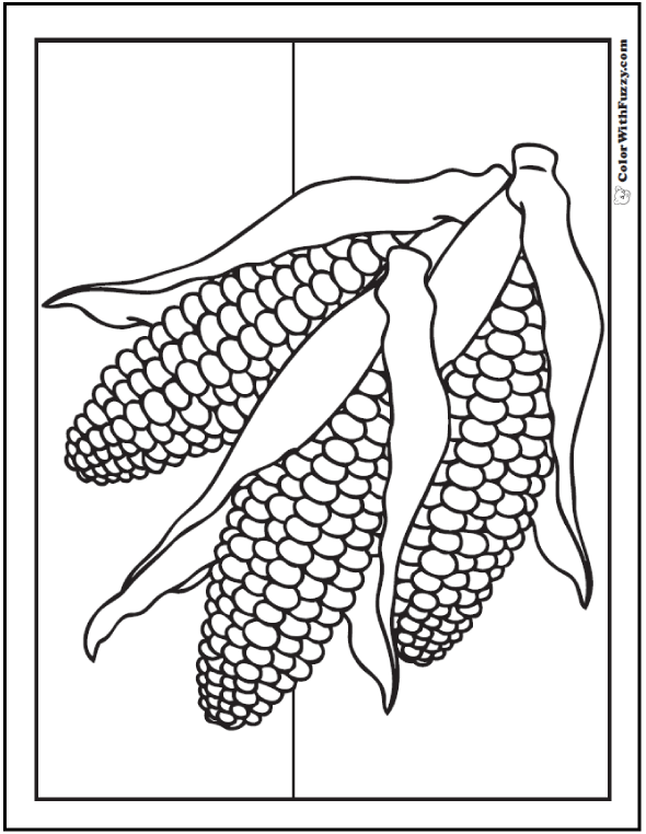 ears of corn coloring pages - photo #7