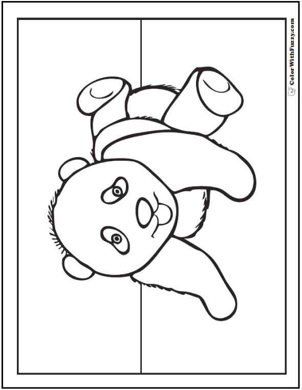 baby panda coloring pages - photo #29
