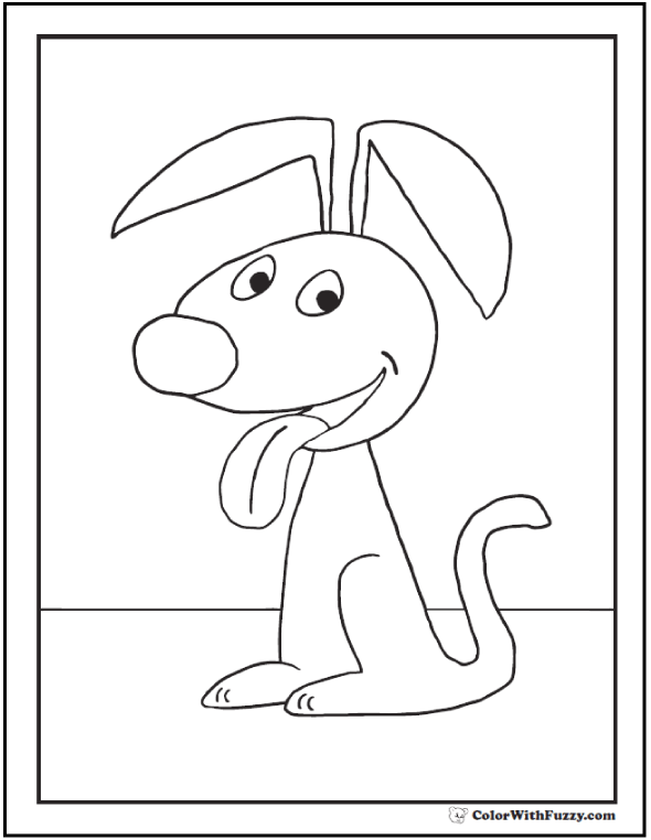 35+ Dog Coloring Pages: Breeds, Bones, And Dog Houses