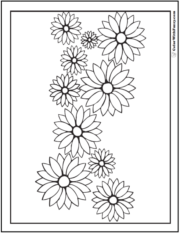 daisy flower printable coloring pages - photo #26