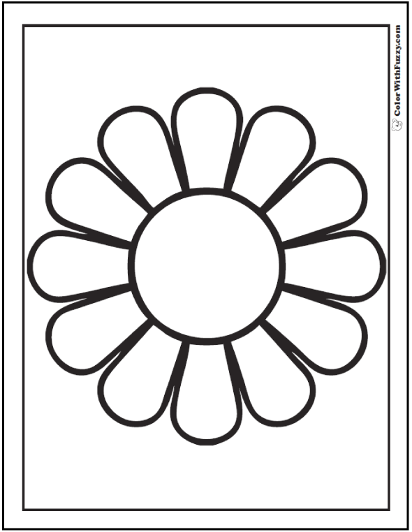 daisy coloring pages no stem - photo #2