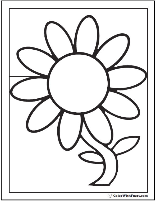 daisy flower printable coloring pages - photo #23