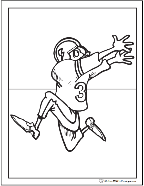 wide receiver football coloring pages - photo #7