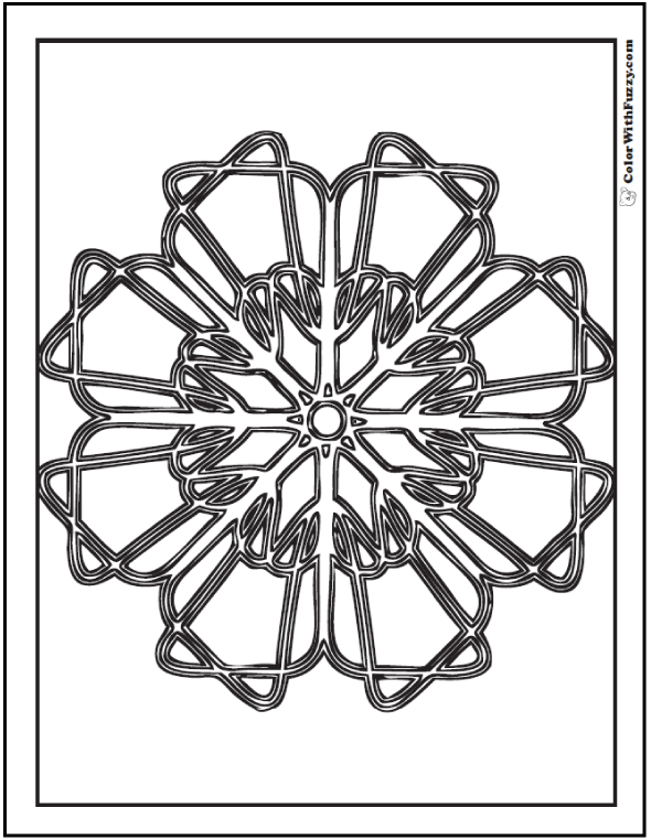 70+ Geometric Coloring Pages To Print And Customize