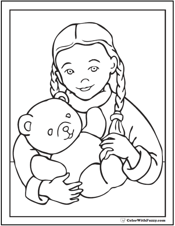 printable teddy bear coloring pages