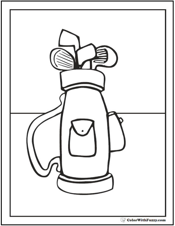 Golf Coloring Pages: Customize And Print PDF