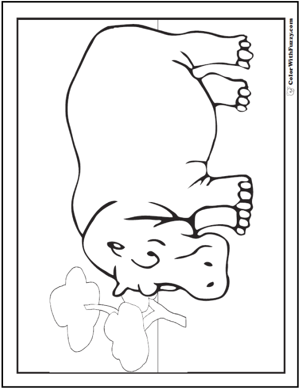 h is for hippo coloring pages - photo #50