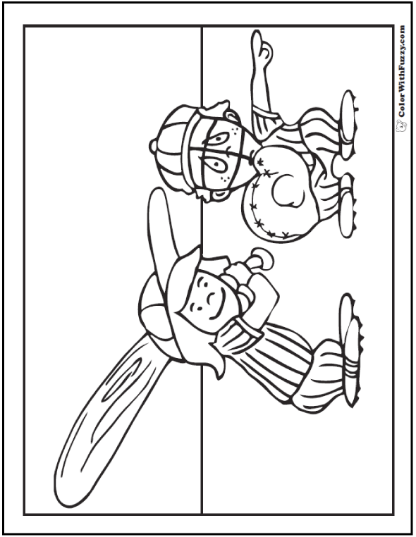 Baseball Coloring Pages: Customize And Print PDF