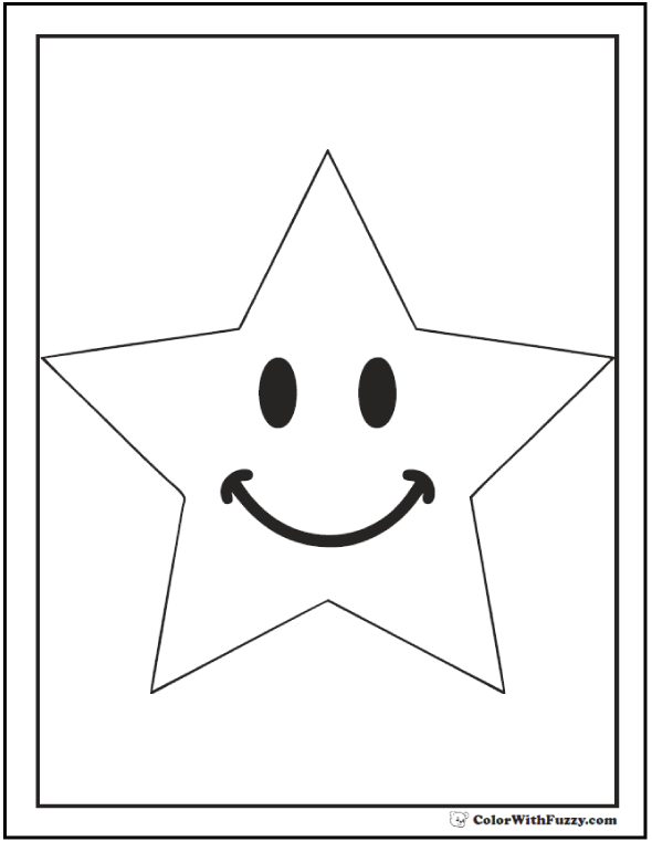 60 Star Coloring Pages: Customize And Print PDF