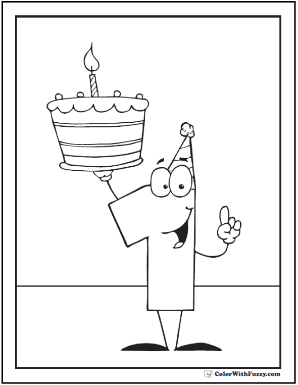 baby 1st birthday coloring pages - photo #40