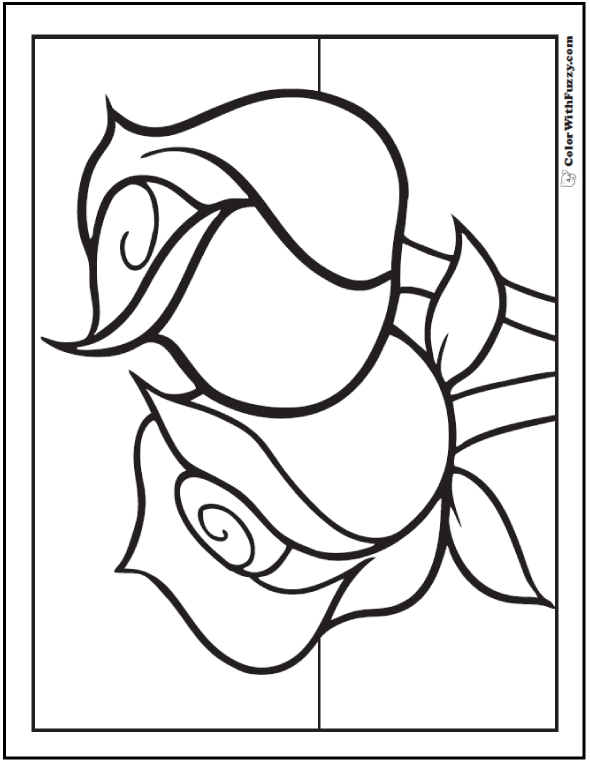 coloring rose roses printable pdf printables colorwithfuzzy adult sheet customize