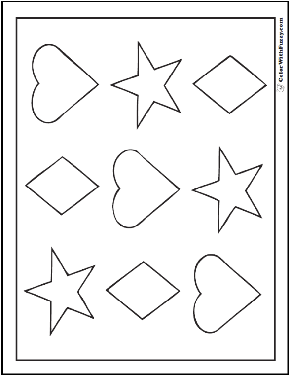 Shape Coloring Pages: Customize And Print