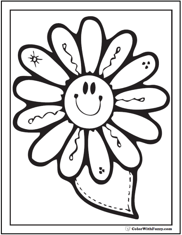 Spring flowers Coloring Page: 28+ Customizable Printables