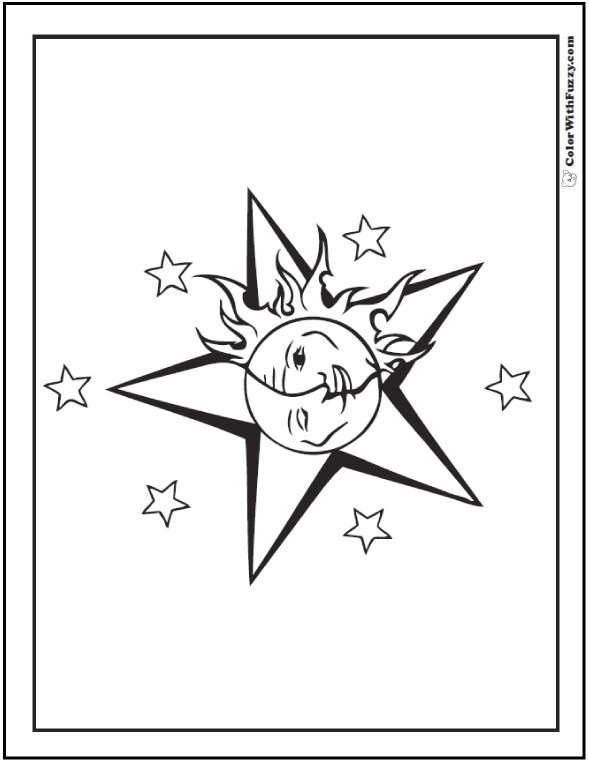 60 Star Coloring Pages Customize And Print PDF