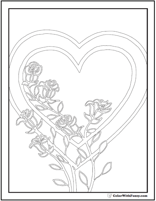 73+ Rose Coloring Pages: Customize PDF Printables