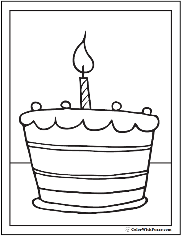 First Birthday Coloring Pages 6