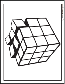 3d Geometric Coloring Pages Cubes Coloring Page