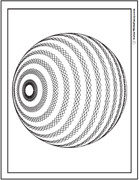 Spirograph Geometric Coloring Pages