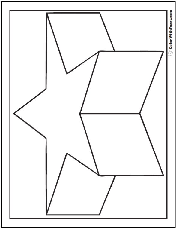 3d Shape Coloring Pages