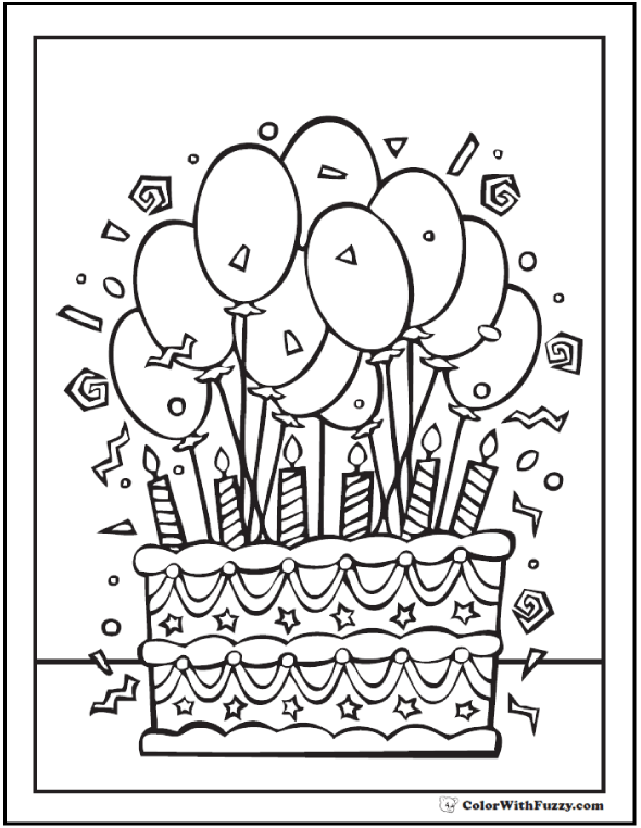 Coloring Page Birthday Card Coloring Page Birthday Card