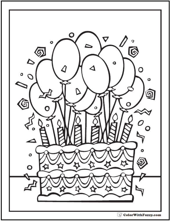 birthday cake coloring pages preschool halloween