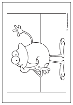 Frog coloring page for frog activity theme.