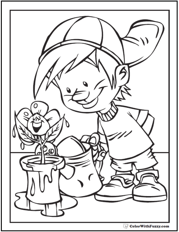 coloring pages for april showers