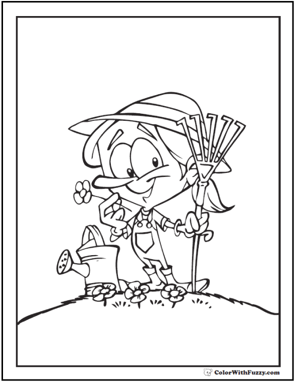 coloring pages for april showers