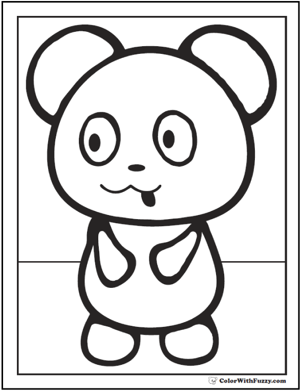 Featured image of post Panda Coloring Pages Easy It resembles a bear a lot and is one of the shyest animals too