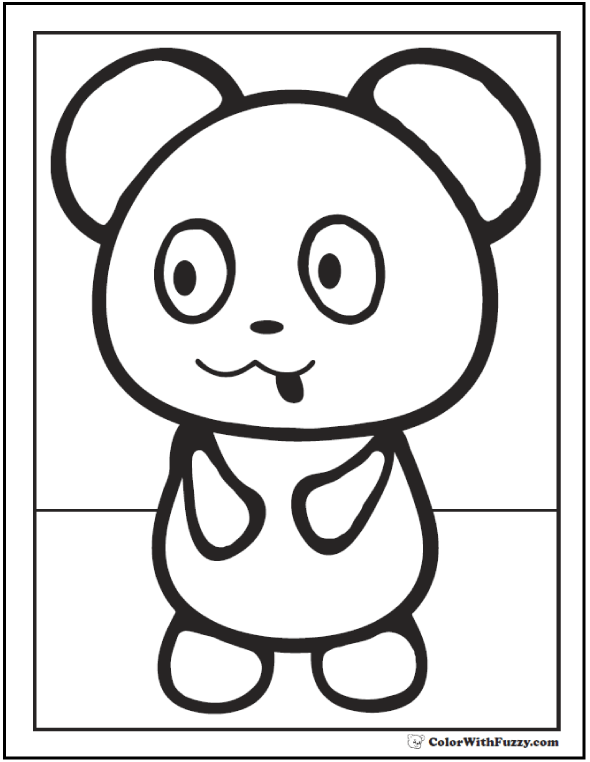 Download Panda Coloring Pages: Bamboo And Baby Pandas