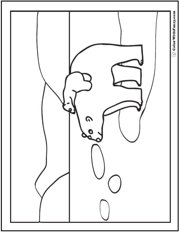 winter polar bears coloring pages