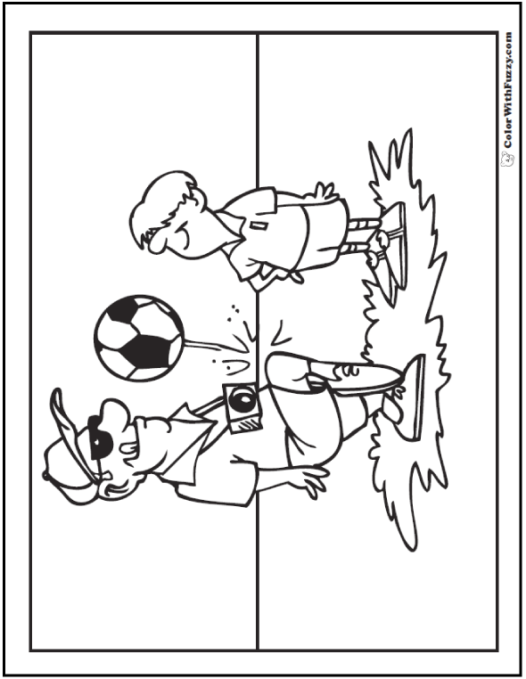 Backyard Soccer Coloring Page