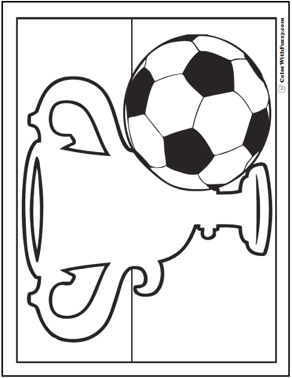Soccer Trophy Coloring Sheet
