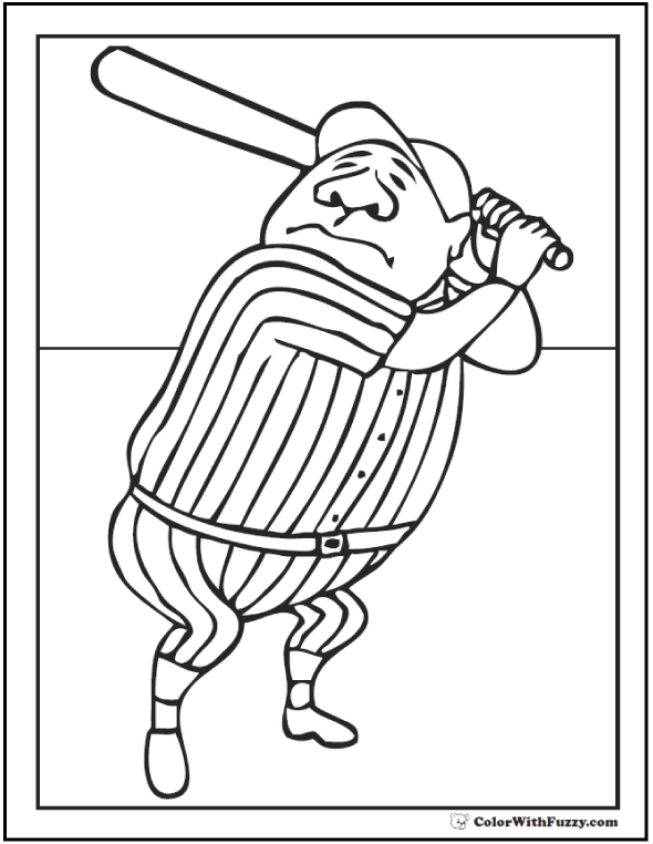 Baseball Coloring Pages (100% Free Printables)