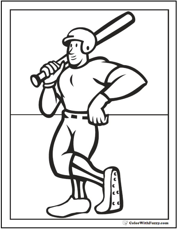 Batting Champ Coloring Page
