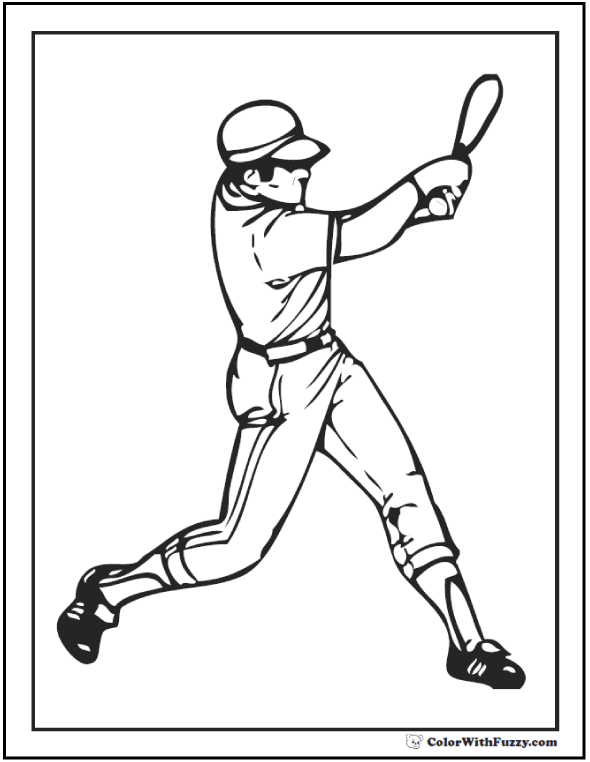 baseball coloring pages pitcher and batter sports coloring pages
