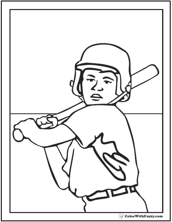 Baseball Coloring Pages: Customize And Print PDF