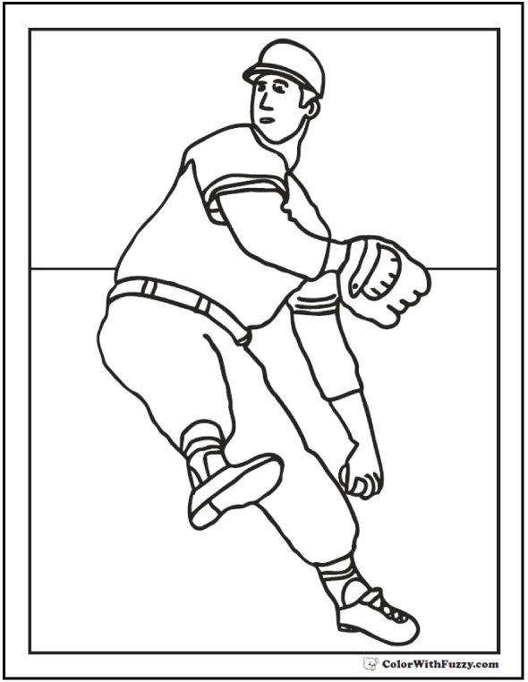 Download Baseball Coloring Pages: Customize And Print PDF
