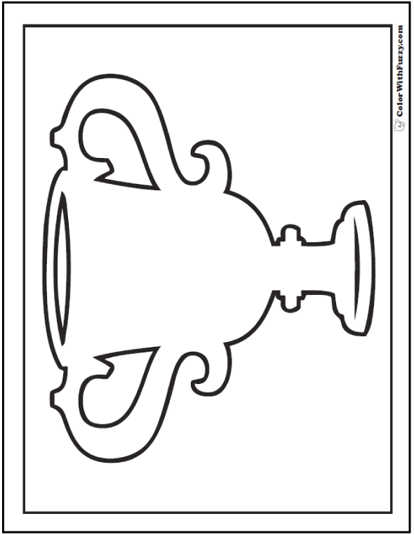 Baseball Trophy Outline Page
