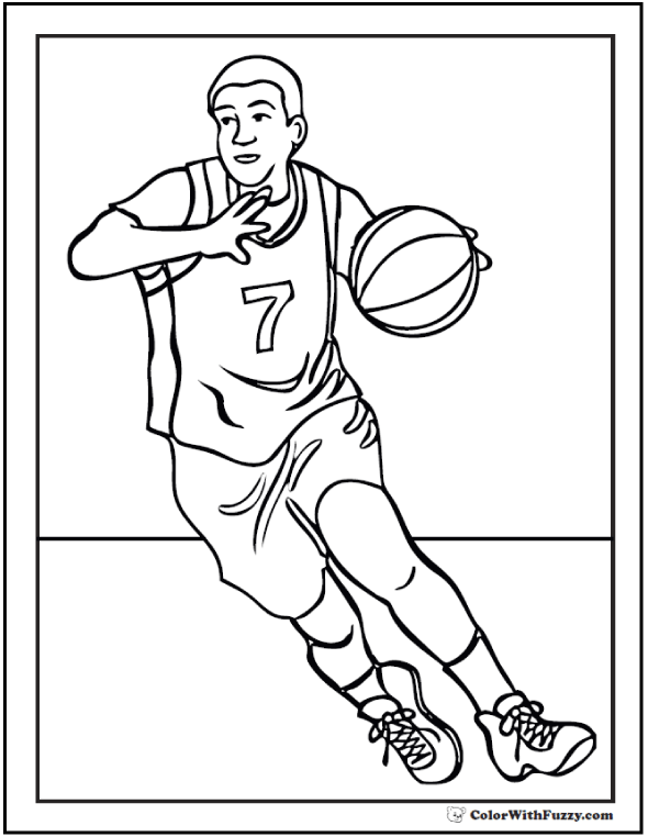 Basketball Coloring Pages: Customize And Print PDFs