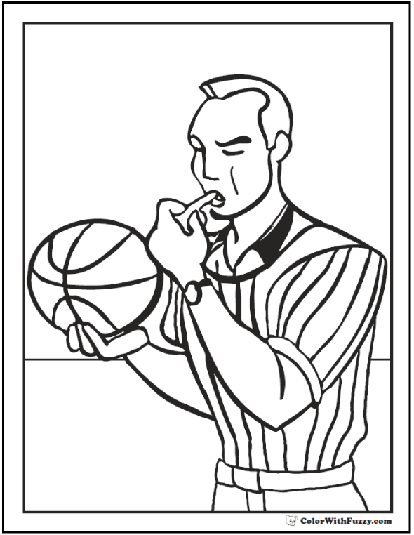 Basketball Clip Art - Get Coloring Pages