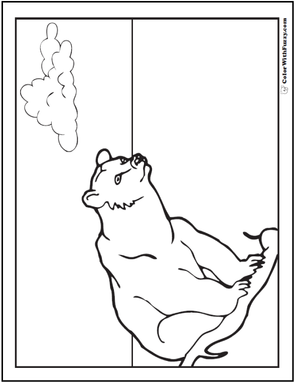 Hunting Bear Coloring Pages: Watching His Kingdom
