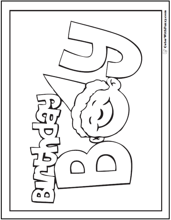 55 birthday coloring pages ✨ printable and customizable